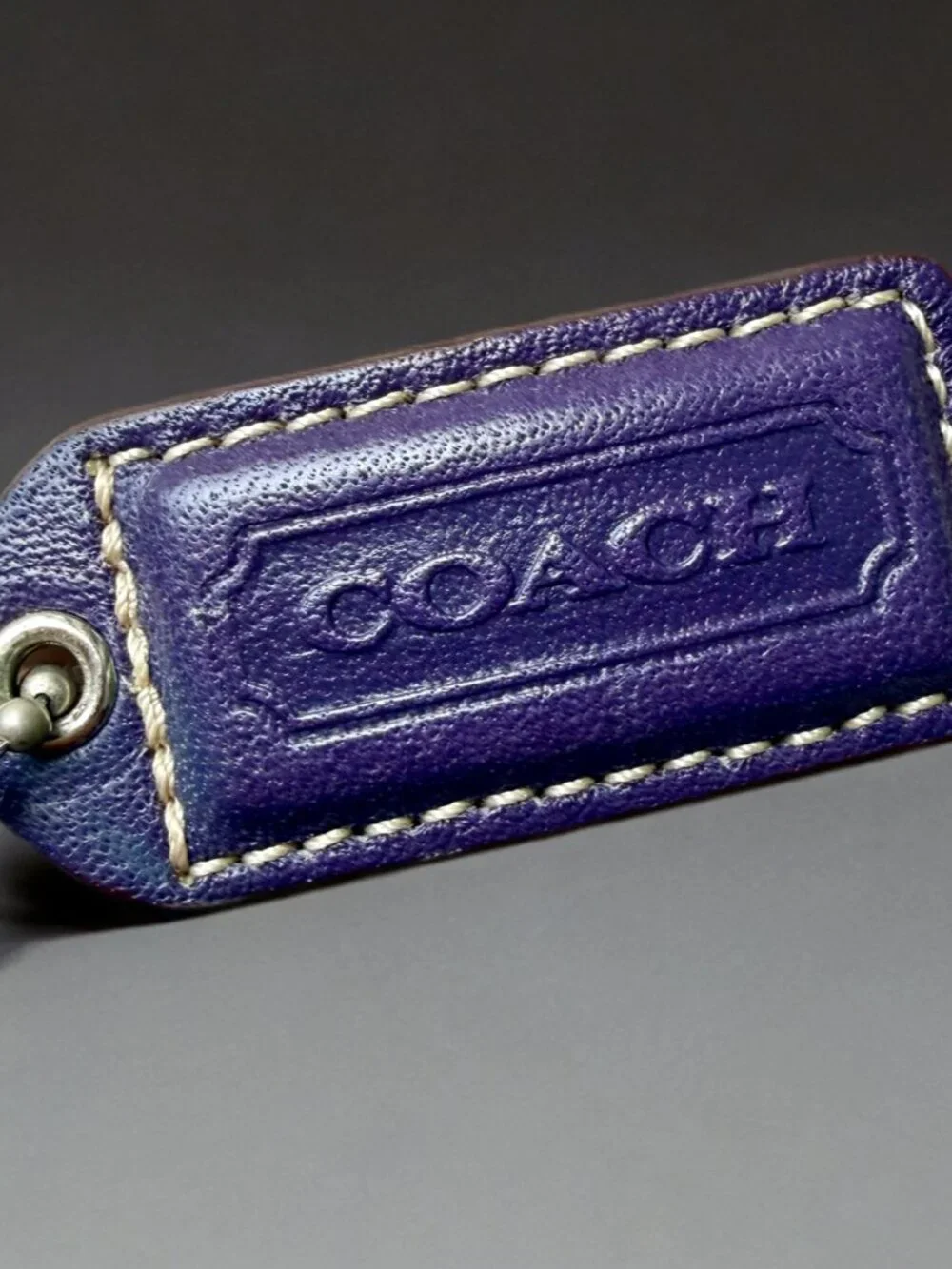 Coach Purple Signature Canvas Suede Demi Buckle Shoulder Bag 6362 - Picture 10 of 11